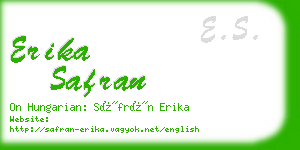 erika safran business card